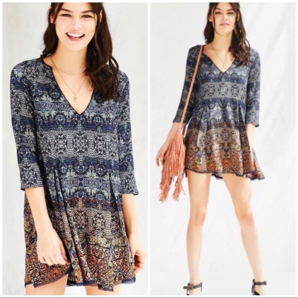 Ecote willow flock mini dress XS